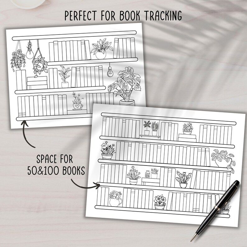Bookshelf Reading Tracker Printable: Flower Theme (digital Download) - Etsy