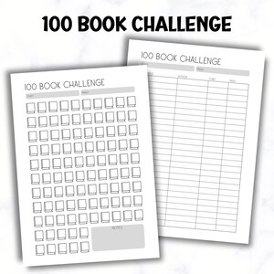 Book Challenge Printable, Book tracker, 25/50/100 Book Challenge, Colorful Reading Challenge Printable, image 4