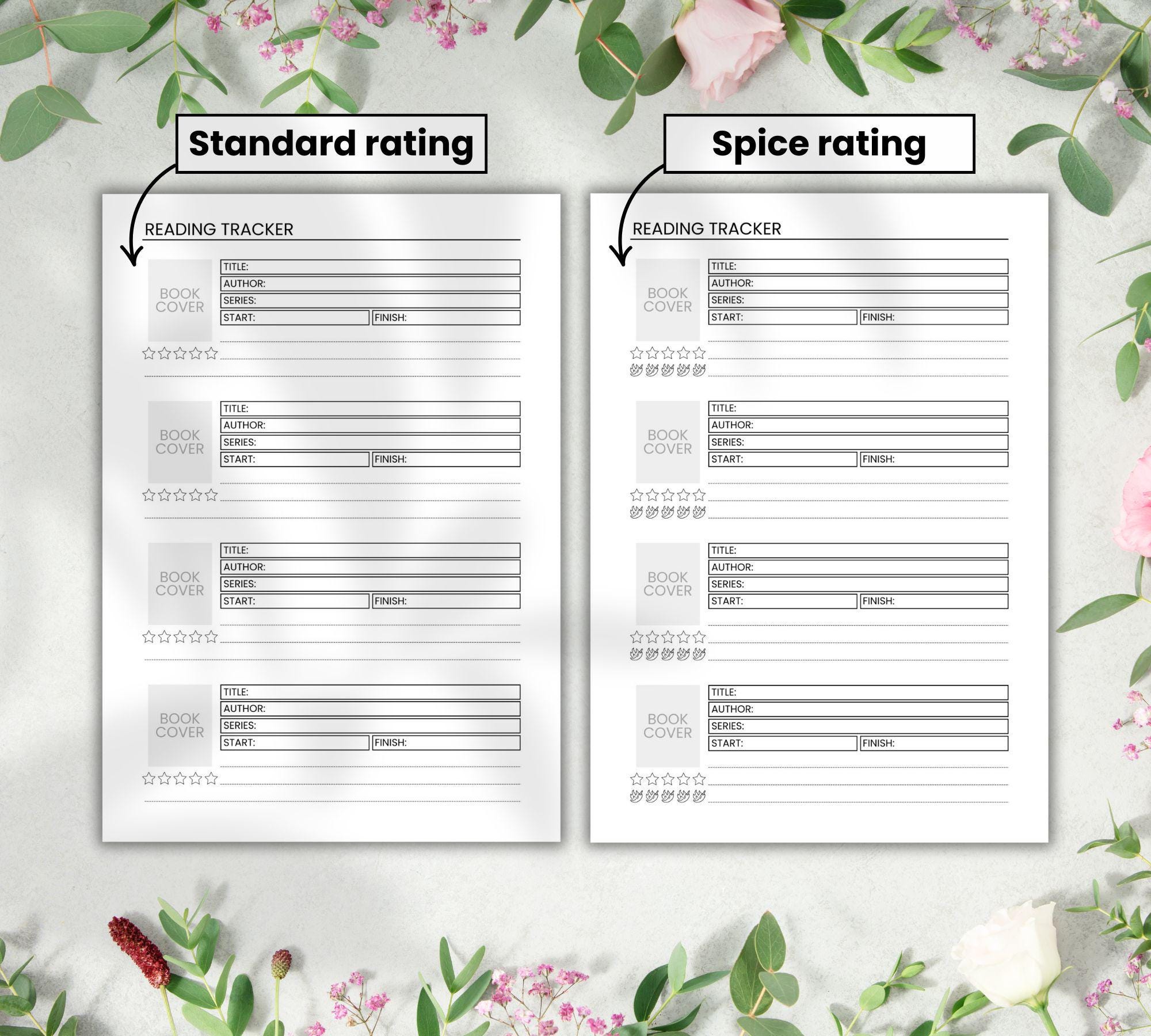 Printable Book Reading Tracker: A4, A5, Letter Sizes (digital Download ...