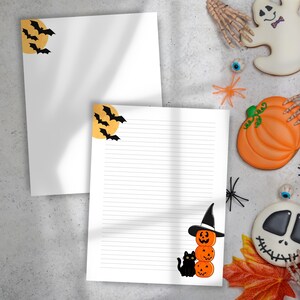 Printable Halloween Stationery, Writing Paper, Cute Stationery A4 A5 ...