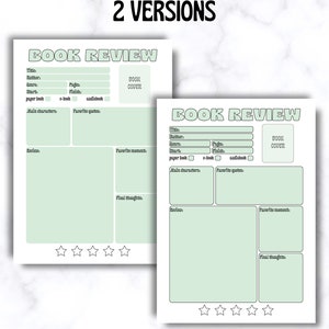Book Review Printable, Cute Book Review Template for Kids, Colorful ...