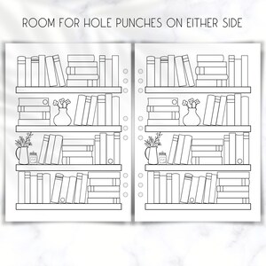Bookshelf Reading Tracker Printable, Reading Log A4 A5 Letter HP ...