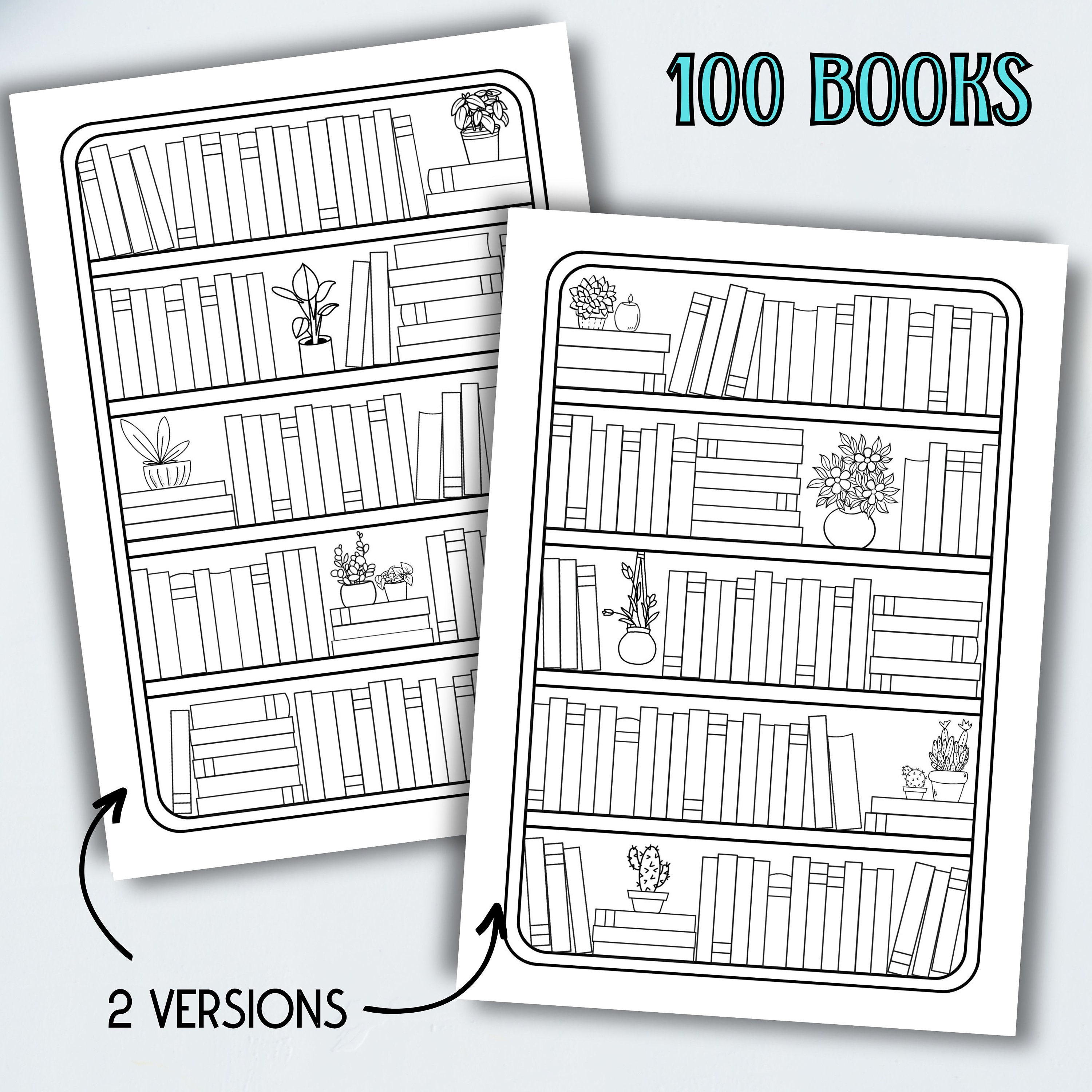 Reading Tracker Printable Bookshelf Reading Log A4 A5 Letter - Etsy ...