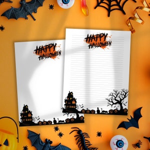 Printable Halloween Stationery, Writing Paper, Cute Stationery A4 A5 ...