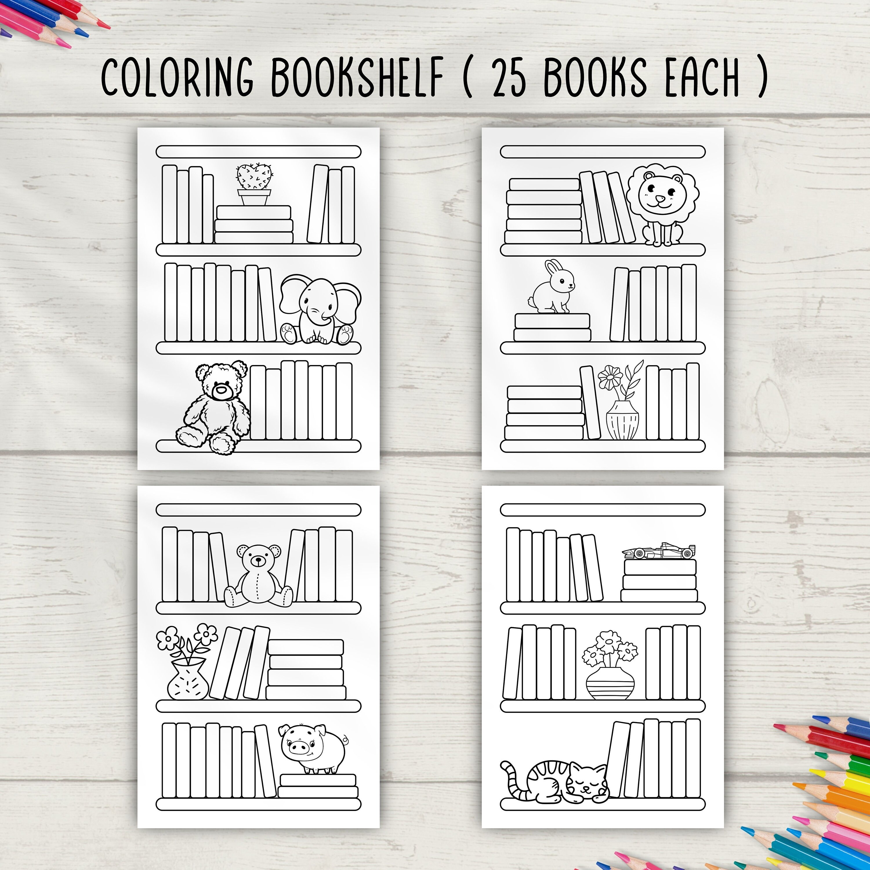 Kids Reading Tracker Printable, Bookshelf Reading Log für Kinder A4 A5 ...