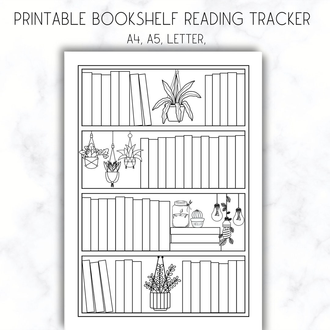 FREE Printable Bookshelf Reading Log For Planners & Bullet Journals - A  Country Girl's Life