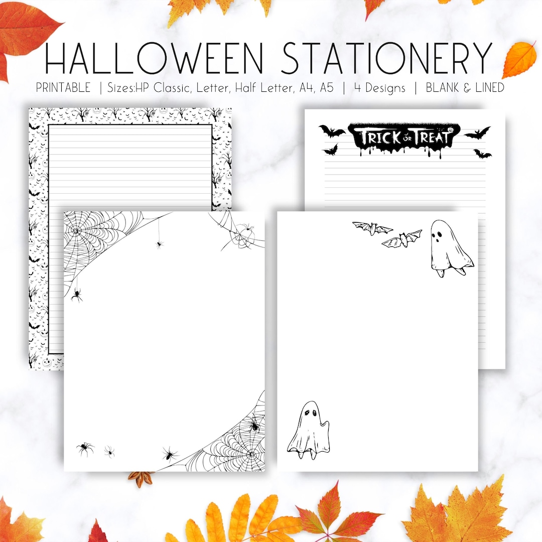 Printable Halloween Stationery Printable Writing Paper Spooky