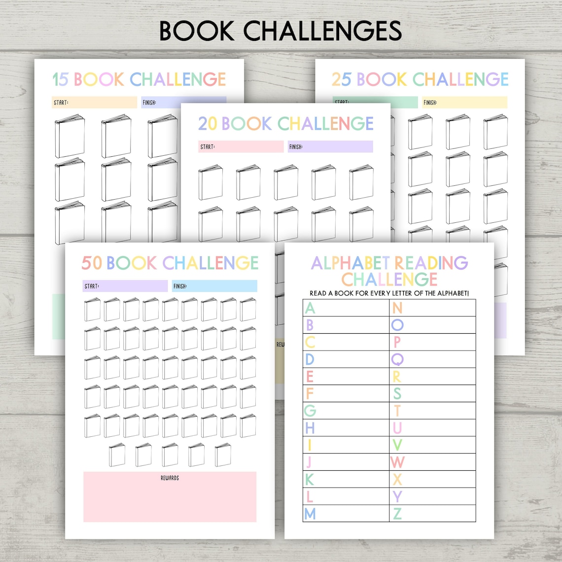 Kids Reading Journal Printable Bookshelf Reading Log for Kids - Etsy