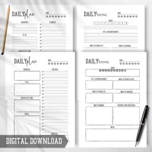 Planner Bundle Printable Daily Planner Weekly Planner Monthly - Etsy