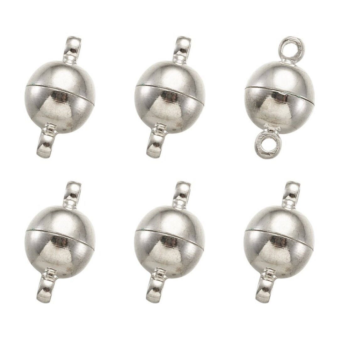 Brass End Cap Set Silver 14 X 8 Mm Hole 1.5 Mm Etsy