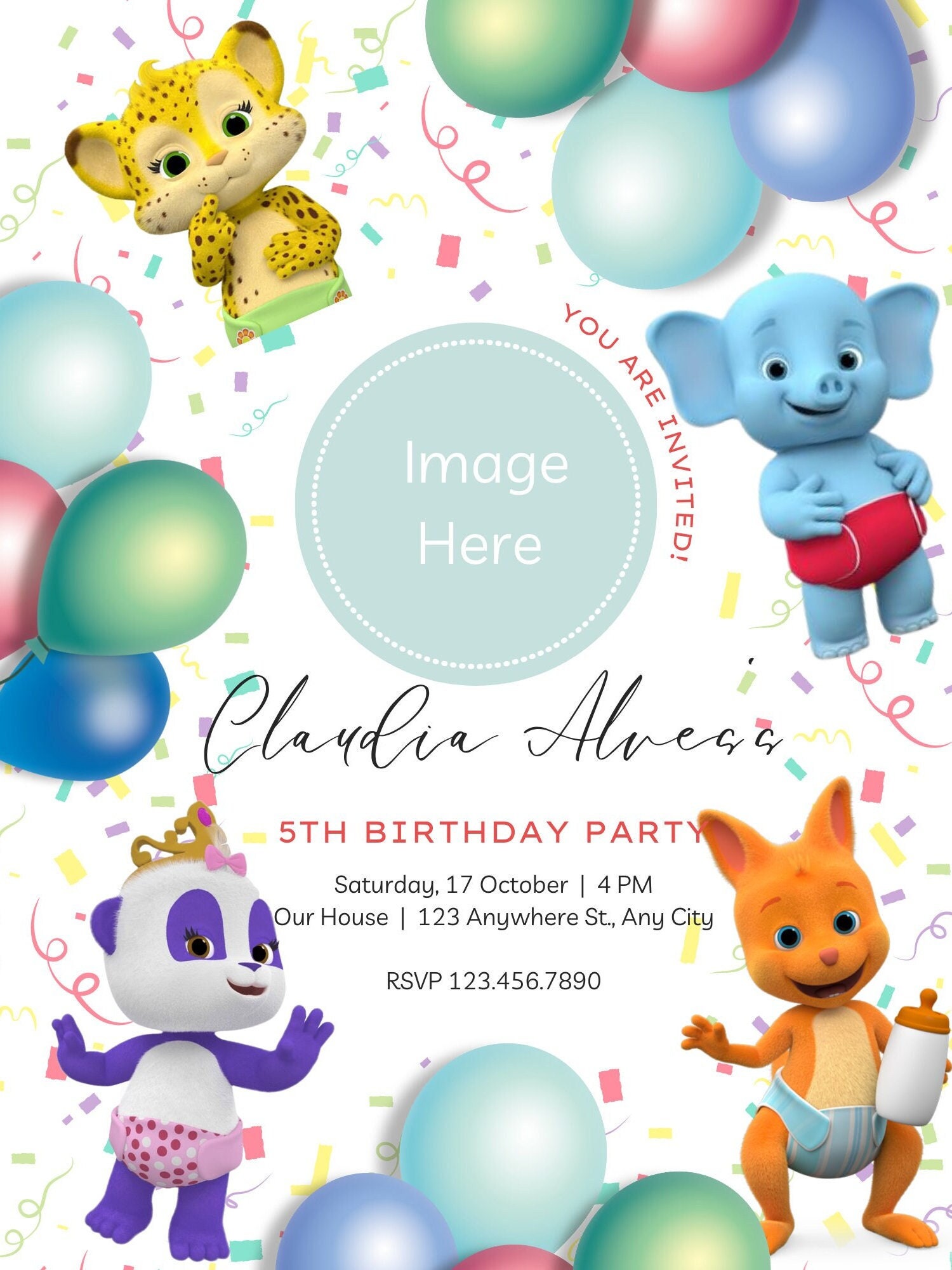 Word party invitation deals