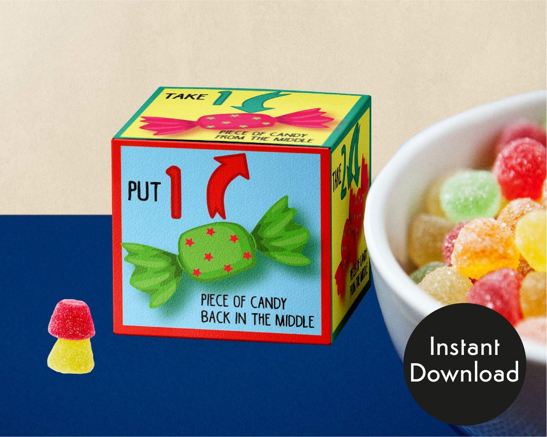 Printable Candy Dice Game Birthday Party Game for Kids Etsy