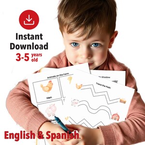 Spanish for toddler Montessori worksheet preschool Printable Learning Educational activities Montessori Spanish Worksheets Toddlers activity