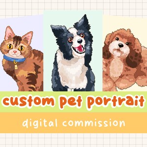Haustier Portrait, handgezeichnete Haustier Illustration, Haustier Portrait, individuelle Illustration, Digital Art Portrait, Haustier gedenkgeschenk, Tierliebhaber Geschenk