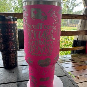 40 oz Stanley Laser Engraved Nursing Tumbler (Can be personalized)