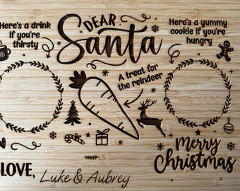 Customized Snacks for Santa Cutting Board