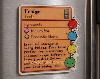 Stardew Valley Fridge Magnet | Stardew Valley Gift, Cozy gamer gift, Stardew Home Accessories, Acrylic Magnet