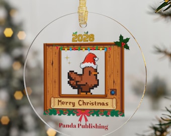 Personalized Stardew Valley Acrylic Ornament | Custom Chicken or Junimo Ornament, Customized Stardew Valley Christmas Gift, Christmas 2026