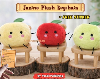 Junimo Plush Keychain | Stardew Valley Gift, Mini Junimo Plushie, Stardew Valley Bag Charm, Cozy Gaming Gifts | Stardew Sticker, Stardew Toy