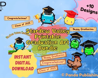 Stardew Valley Graduation Art Bundle: Junimo Class of 2026 (Digital Download)