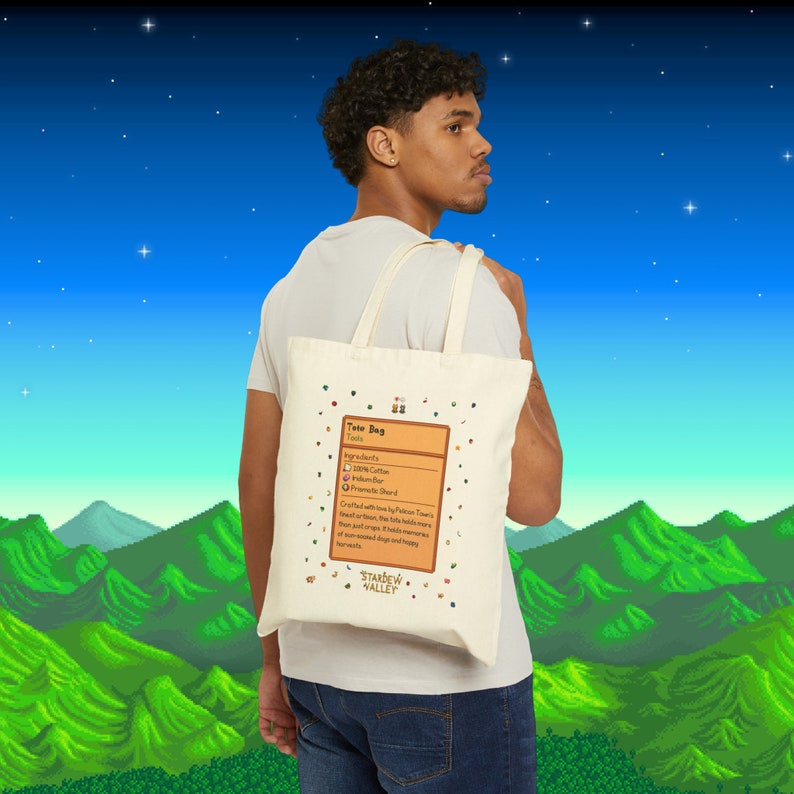 Bolsa de mano de Stardew Valley / Regalo de Stardew Valley, Regalo de cumpleaños de Stardew Valley, Merch de Stardew Valley, Bolsa de Stardew Valley, Bolsas de lona Stardew imagen 2
