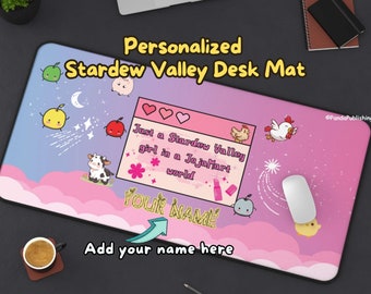 Stardew Valley Desk Mat - Personalized Stardew Valley Gift for her |Custom Stardew Valley Mouse Pad, Customized Stardew,Stardew Valley Merch
