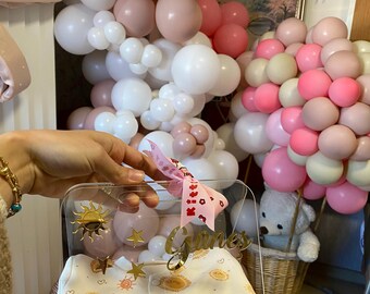 Personalized Plexiglass Gift Bag: Baby Shower, Birthday