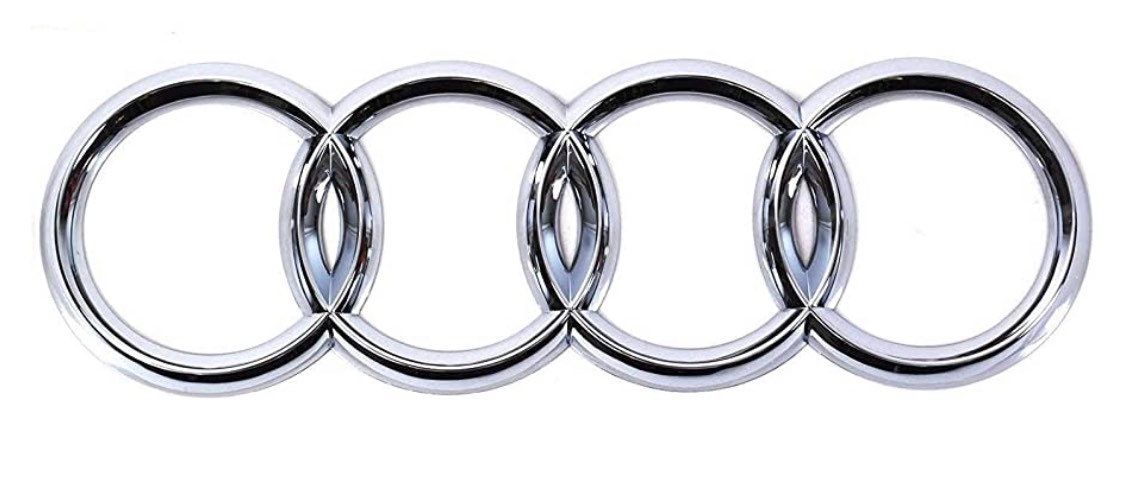 Audi Dekorfolie Ringe brillantschwarz Exterieur Schriftzug Aufkleber -  Exclusiv veredelte Embleme aus der SCHWEIZ