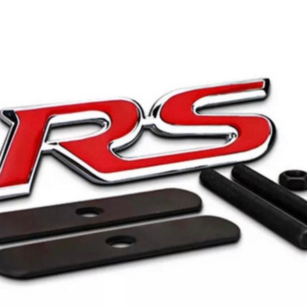 RS rood logo grille badge embleem met passet