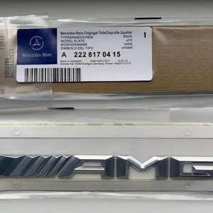 Genuine Mercedes AMG Badge for Rear Boot Trunk Tailgate for all A C E S Class in Chrome or Black