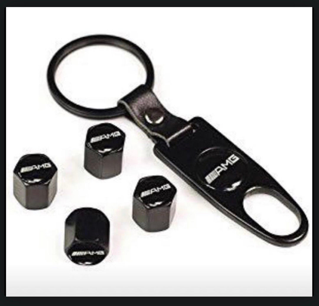 Chrome Valve Stem Caps With Keychain – RS Chevy Style – 4-Pack – ZolkoCarbon VS90