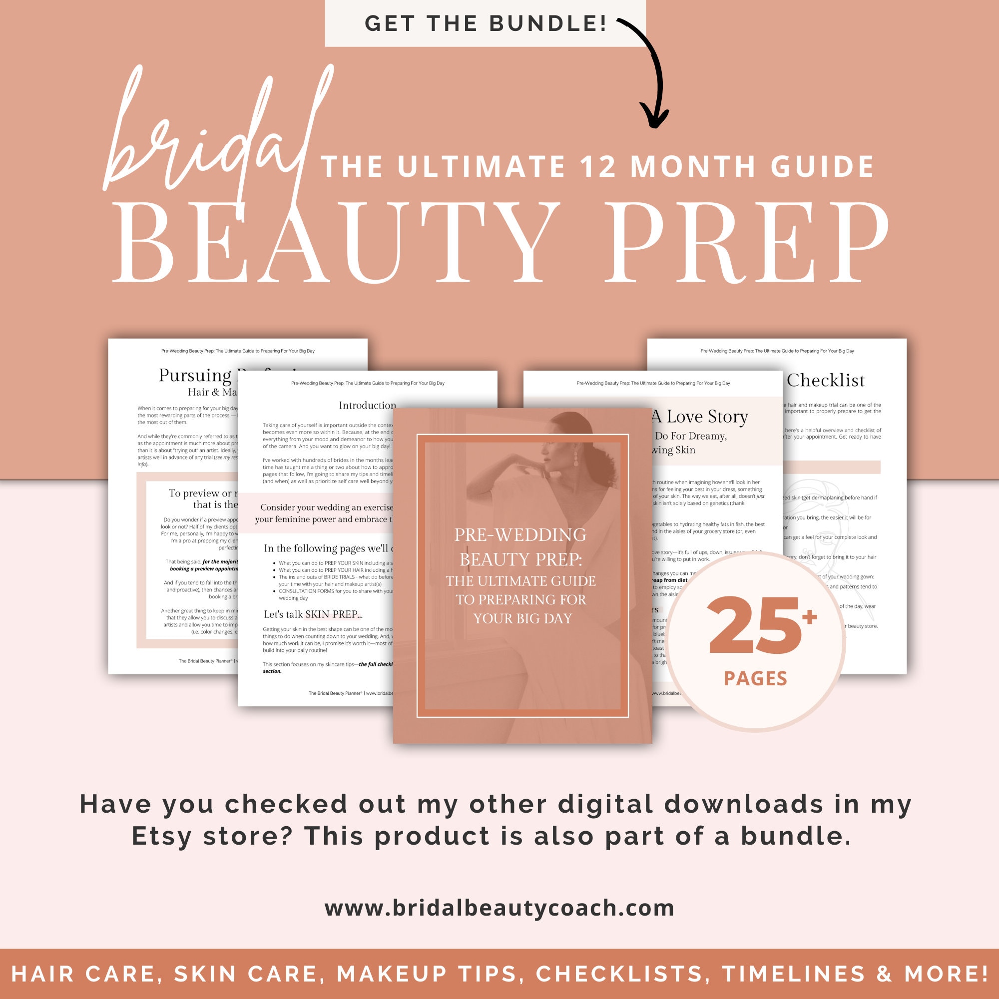 Skin Care Routine Checklist and Timeline for Brides Wedding Etsy