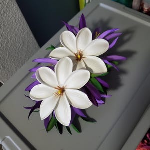 Double Tiare w/ Lily Hair Clip