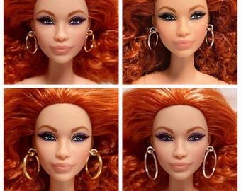 Hoop Earrings - Choose Color, Size, & Style - Earrings for 11.5" Fashion Dolls - Fits Adult Fashion Dolls - 1:6 Scale - Handmade - Rings