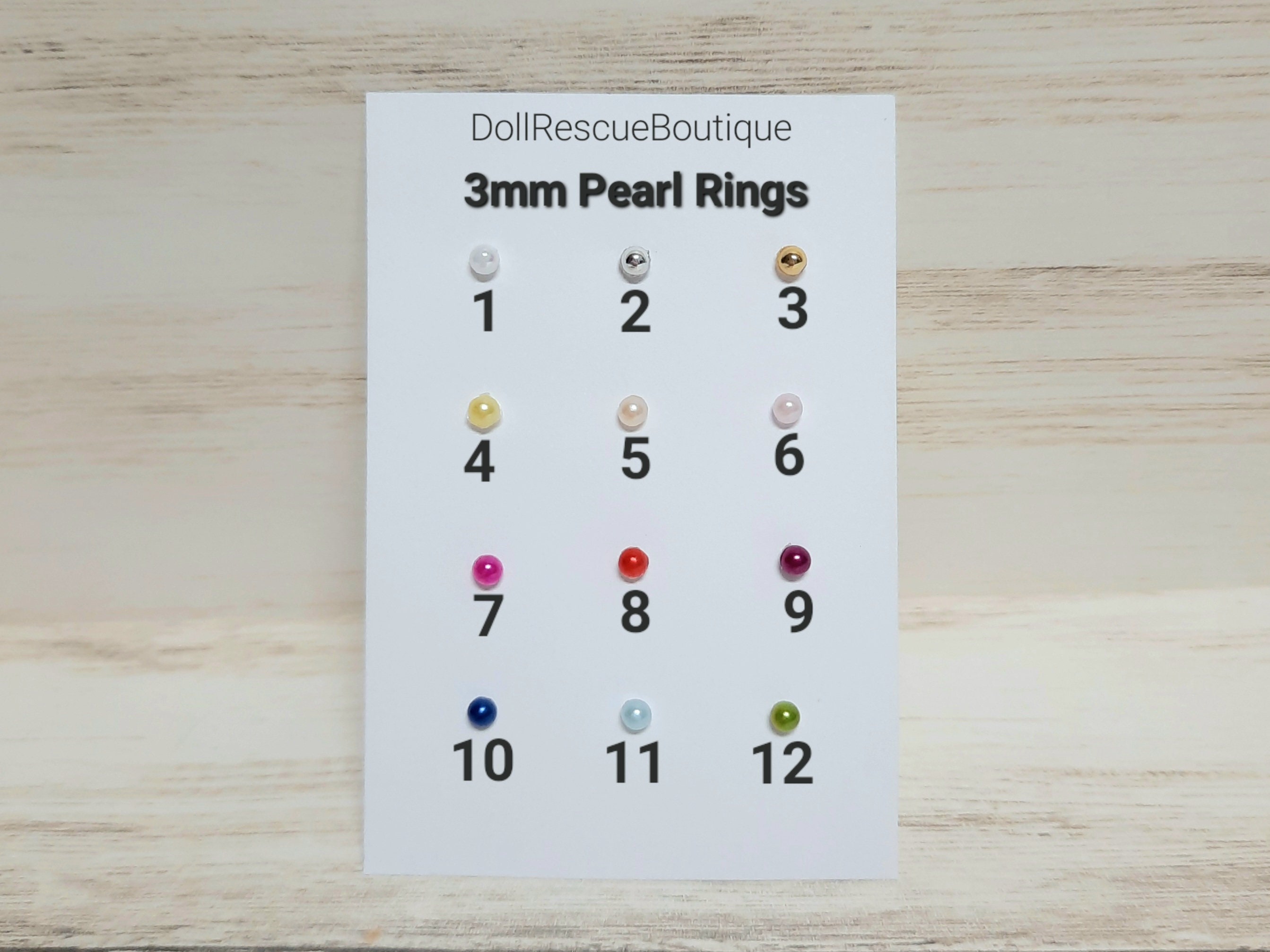 Buy 3mm Replacement Plastic Pearl Rings for 11.5