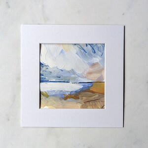 Mini Painting Mounted Seascape Cornish Beach Painting of St Ives Landscape Cornwall Beach Painting Cornish Coast Painting Landscape Gift Art