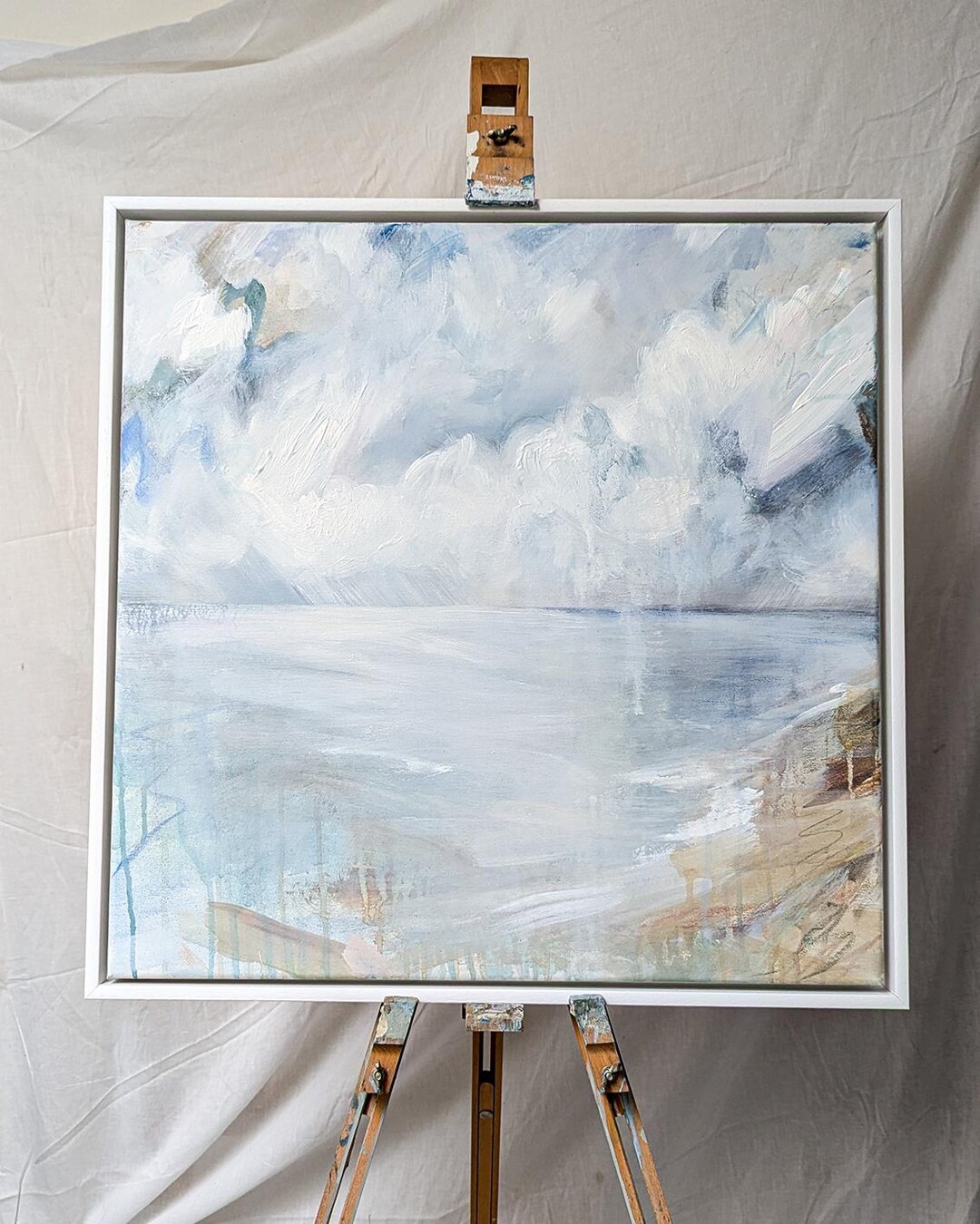 Large Original Abstract Landscape Painting on Canvas Calming Painting ...