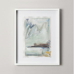 Original Landscape Painting on Handmade Paper | Seascape Painting on Paper | Landscape Wall Art | By the Coast | 2023