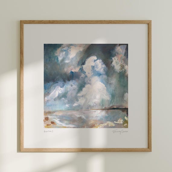 Abstract Seascape Art Print: Hand-Finished Coastal Welsh Landscape