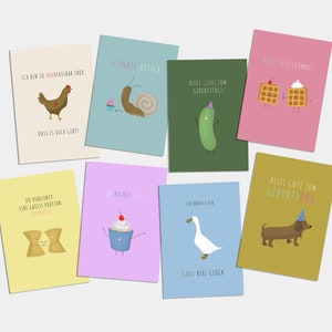 Funny postcards with puns