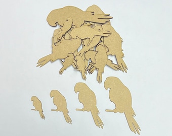 Wooden MDF Parrot Animal Craft Shapes Blank Gift Decoration Embellishment Tag