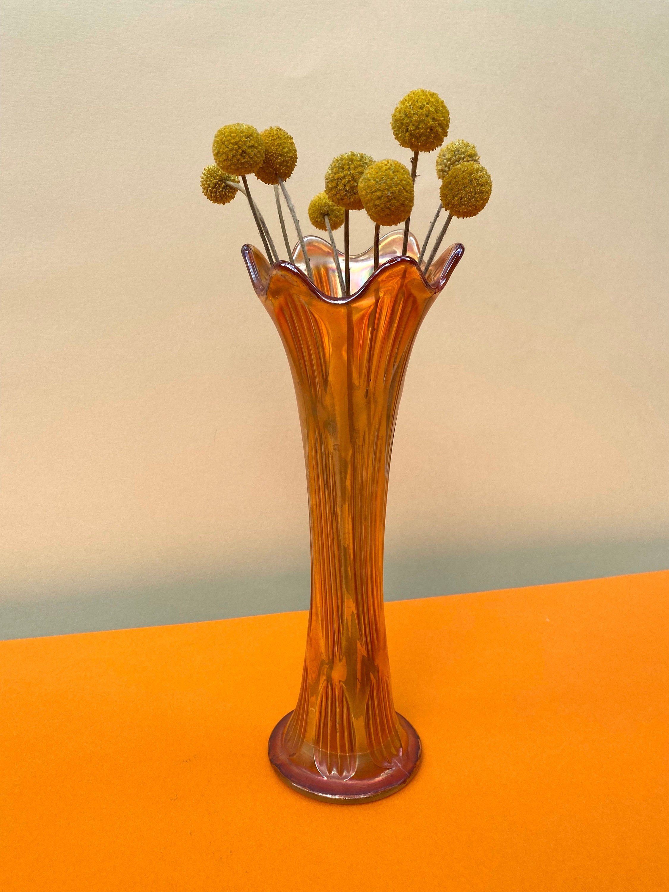 Fenton 20th Century Contemporary Orange Iridescent Carnival