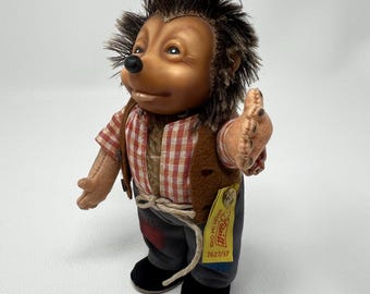 Vintage Steiff Mecki Dad Hedgehog Doll Soft Toy 17cm 7627/17