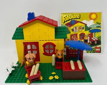 Vintage 1980s Lego Fabuland Pat And Freddy’s Bakery Set 3667 And Book