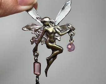 Vintage Art Deco Style Fairy Brooch Pin