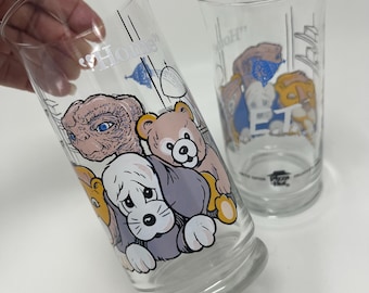 Vintage 1980s ET “Home” Collectible Pizza Hut Glass Tumblers Pair