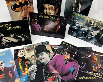 Vintage Batman Birthday Card Tim Burton Film Choose Your Own
