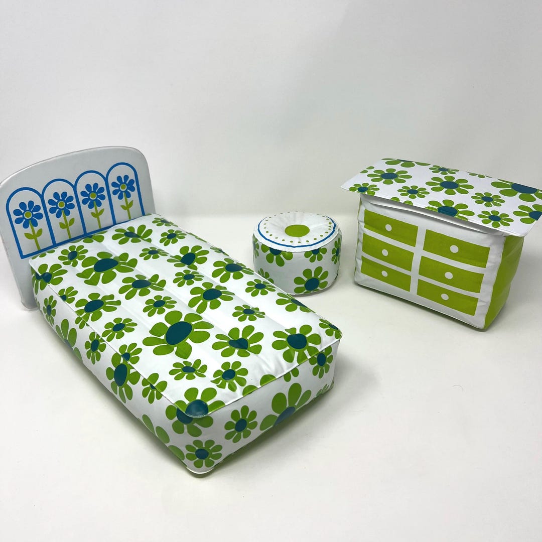 Vintage Barbie Inflatable Blow up Bedroom Furniture Set by Zee Toys ...