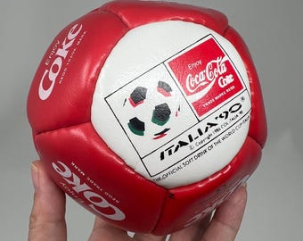 Vintage 90s Coca Cola Italia 90 World Cup Mini Football