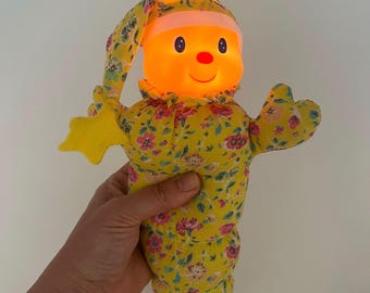 Vintage 1980s Little Dreamer Glo Worm Soft Toy by Simba